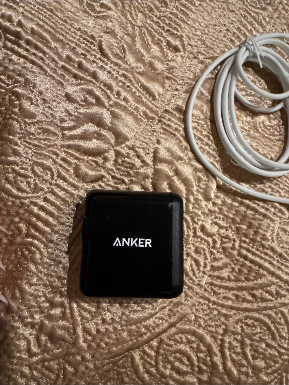 Apple White Charging Cables with Black Wall Adapter